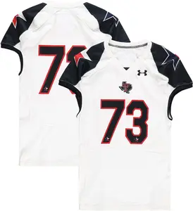 Texas Tech Red Raiders Team-Issued #73 White and Black Jersey from the 2013 NCAA Football Season - Size 50