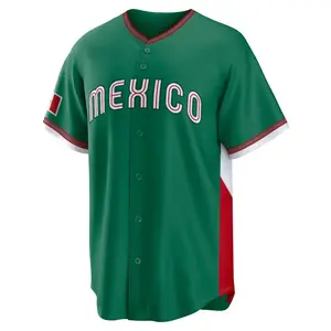 Mexico Baseball Road Stadium Jersey,Green 2026 World Baseball Classic Fan Name Number Shirt,Men Size,Custom Jersey #Baseballjersey