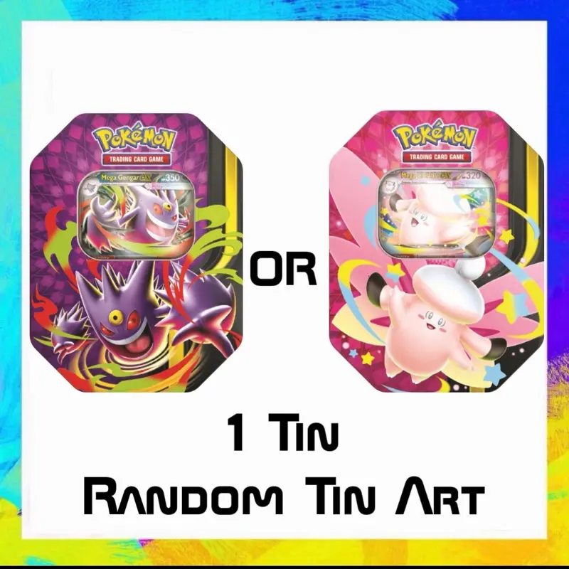 [Rip or Sealed] Pokemon TCG: Mega Moonlit Tin (Random Tin Art)