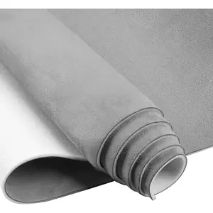 Auto Suede Headliner with 1/9" Foam Backing Suede Car Roof Headliner Auto for Automotive SUV RV Boat Roof DIY Repair (54" L x 60" W, Light Gray)