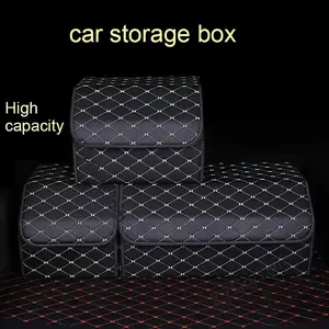 Car Trunk Organizer Box, Large Capacity Auto Multiuse Tools Storage Bag, Folding Car Storage Box, Car Interior Accessories