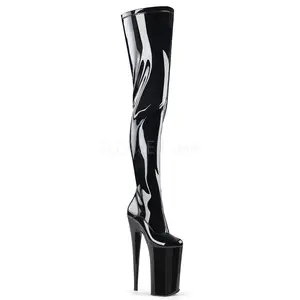 10" Heel Black Platform Crotch Boots*