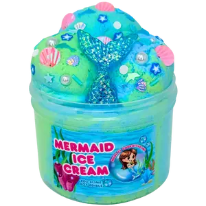 Mermaid Ice Cream 8oz Slime Cloud Dough Texture Scented Piña Colada