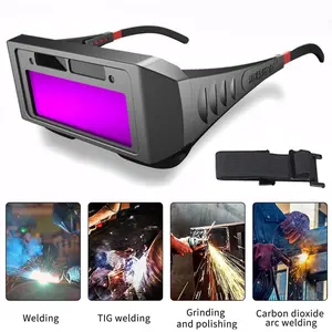 Auto Darkening Welding Goggles | UV/IR Protection & 1/28000s Reaction - TIG/MIG/ARC Helmet with Clear Lens Heavy Duty