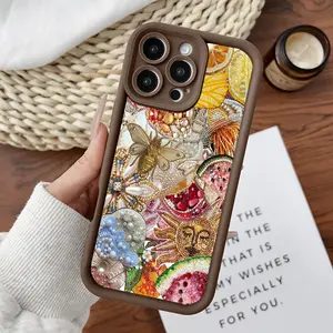 Compatible for iPhone11/12/13/14/15/16/17/promax/x/xs/xr/xsmax Case Beaded Garden Soft TPU Shockproof Protective CASE