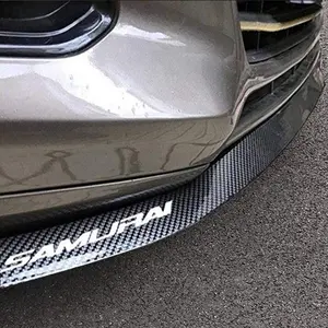 Front Lip , Auto Parts 2.5m/8.2ft Car carbon fiber front lip,Front Bumper Lip ,Carbon Lip ,Side Skirt, front lip spoiler 100% waterproof protection(Carbon black)