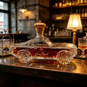 Creative Ford Mustang Whiskey Decanter Glass Bottle Car Shape Modern Whiskey Bottle for Men Gift Flask
