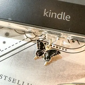 Butterfly Dust Plug for Kindle – Bookish Device Charm | USB-C, Micro USB, Lightning Port Accessory for Readers
