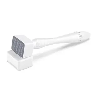 140-Pin Derma Stamp Microneedle - Adjustable NeedleDepth, Double Protection Needle Cover, Non-Slip GripDesign, Gentle Skin Prep Tool, Ideal for Pre-SerumSkincare Routines.