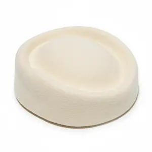 IVORY CONTOURED PILLBOX HAT