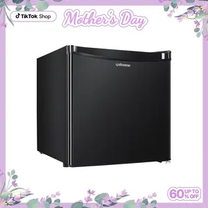 Upstreman mini fridges 1.7 Cu.ft with Freezer FR17 Adjustable Thermostat Energy Saving Low Noise Single Door Compact Refrigerator for Dorm Office Can Bedroom black fridge  brands Small pantry drink fridge skincare fridge skincare fridge tiktokshopspringgl