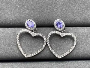 A184 Tanzanite Earrings Natural Stone