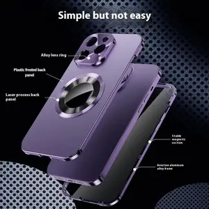 cool gadgets Armor Your iPhone in Style! ️ Sleek Alpine Blue Case with Aluminum Frame & Built-in Screen Protector | IP15 Water & Dust Resistant Lightweight Shockproof Cover Tempered Glass