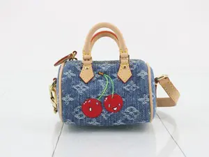 Pre-owned Louis Vuitton other Travel Bag x Takashi Murakami Micro Speedy Denim Bag 12193576160/832661*