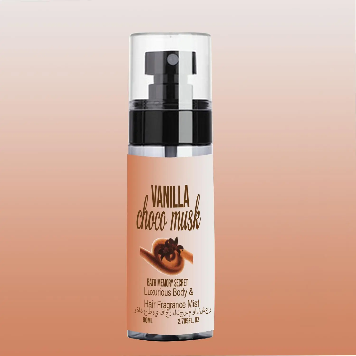 Vanilla Chocolate Musk Body & Hair Fragrance Mist, Floral Fragrance Spray, Long-lasting Scent, Moisturizing Cashmere Vanilla, Almond Blossom, Floral Scent Perfume, Perfume Vanilla Aroma, Body Care Product for Women, Moisturizing Formula
