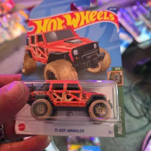 2021 Hot Wheels Mud Studs '17 Jeep Wrangler, Orange, #126 - Treasure Hunt hoth weels