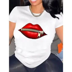 Women Casual Short Sleeve Tee 1 Pcs 100% Heavy Cotton - Comfortable Crew Neck, Soft Adorable Tees Tops