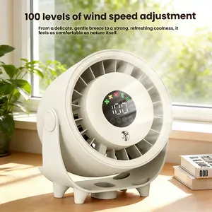 New Spray Desktop Fan Wall Mounted No Drill Installation Circulating Fan USB Charging Portable Compact Size Strong Wind Low Noise Home Office Dorm Cooler Multifunctional Adjustable Air Supply Small Personal Fan