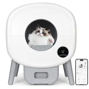 Automatic Self-Cleaning Cat Litter Box – 95L Large Capacity for Multiple Cats, Smart App Control, Safety Sensors, Includes Waste Bags – Hands-Free & Odor-Free，1 Roll Garbage Bags.