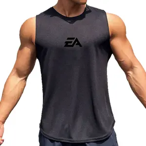 Kyn Apparel Sleeveless T-shirt Men Quick-drying Fitness Bodybuilding Shirt Male Fashion Basketball Vest Mesh Breathable Summer Gym Tank Men