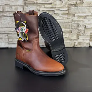 Roble 2021 Work Boots for Men Hecho En Mexico High-Quality Leather Durable Sole Soft Toe Authentic Cultural Heritage