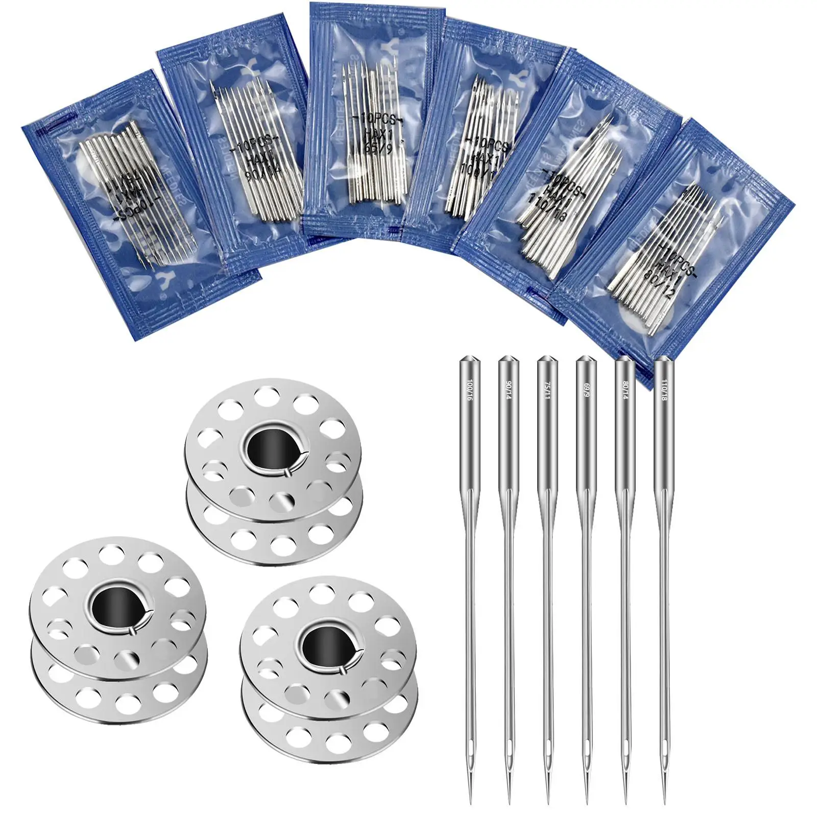63pcs Sewing Machine Needle Set, Universal Durable Machine Needle, Home Sewing Accessories