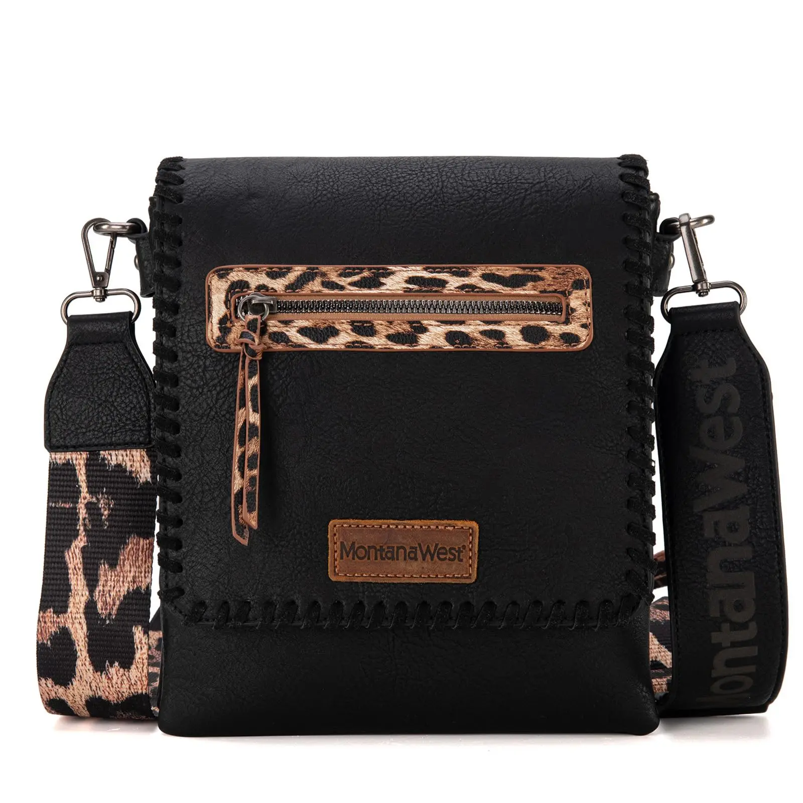 Montana West Western Crossbody Purse with Leopard Print Guitar Strap Montana West Western Crossbody Purse with Leopard Print Guitar Strap