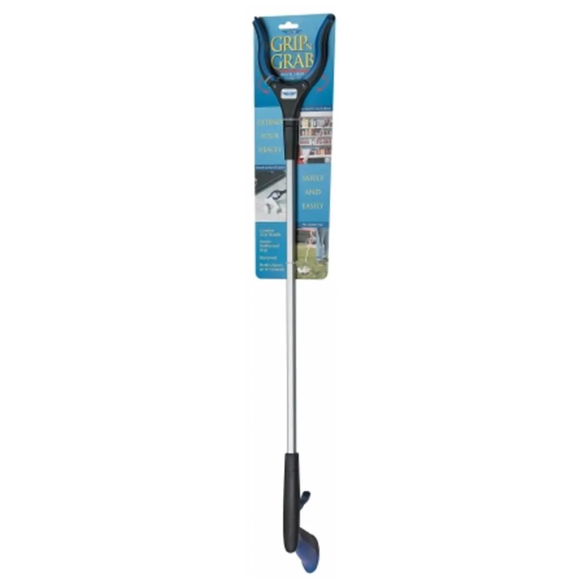 212 MAIN Grip 'N Grab 32-inch Reacher Grabber Tool, Rust-Proof Garden Tool with a Rotating Articulating Jaw for Outdoor Use, Garden Tool Rotating