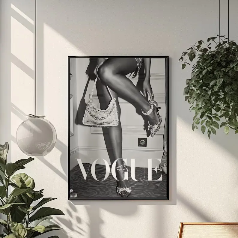 (unframed) Poster Luxury Vogue Heels Minimalistic Fashion Magazine Wall Decor Iconic Print Aesthetic Modern Editorial Room Art Bedroom Y2K Gift sohochic