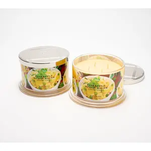 HomeWorx by Slatkin + Co. S/2 18oz Pineapple Melon Salsa Candles