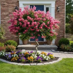 50 Crape Myrtle Tree Seeds Pink Flowering Ornamental Tree for Garden Landscapes USDA Zones 7-10 Suitable for Warm Climates
