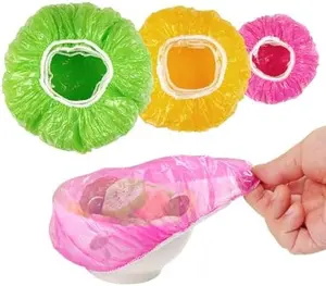Bowl Covers for Bread Proofing 60 Pcs Plastic Shower Caps for Sourdough Bread, Food Covers Elastic Reusable Stretch, Food Wrap 3 Size, Fresh Keeping Bags（6/8/10inch）