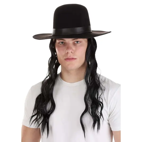 WWE Deluxe Undertaker Men's Costume Hat, Polyester, Suede
