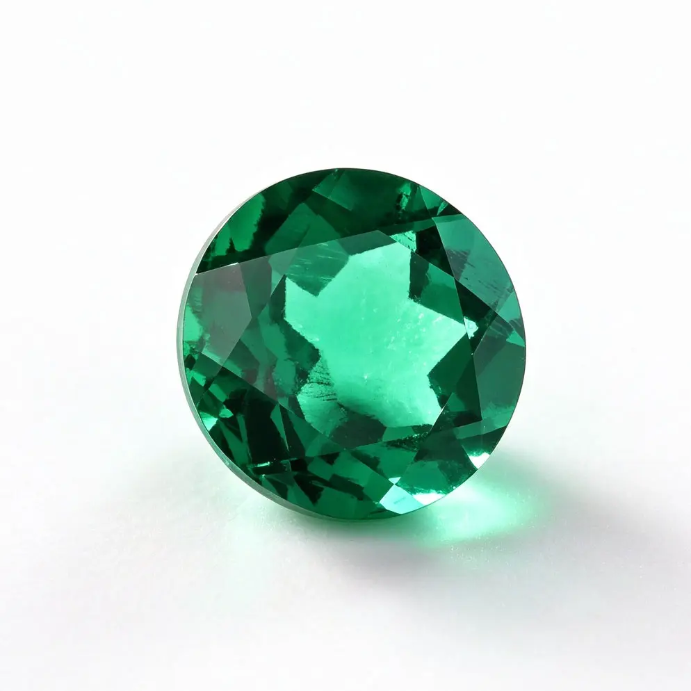 Lab-Grown Round Cut Emerald Lab-Grown Round Cut Emerald