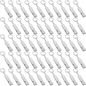 50 count  Whistles Lifeguard Safety Whistle with Lanyard and  for Outdoor Camping Hiking Boating Backpacking Fishing Kayak  Rescue Signaling Loud  Whistle