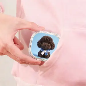 Blue White Bow Scarf Black Teddy Printed Retainer Box, Loss Proof Portable Denture Storage Box, Outdoor Portable Orthodontic Retainer Box, Drop Resistant Scratch Resistant Invisible Braces Box
