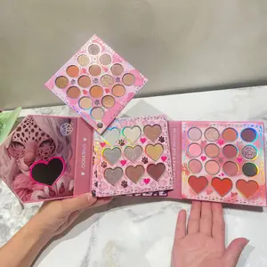 New 50-color leopard pattern eyeshadow palette with matte and shimmer finishes, highlighter and blush all-in-one makeup palette.New multi-color hot-selling women's makeup eyeshadow and foundation palette