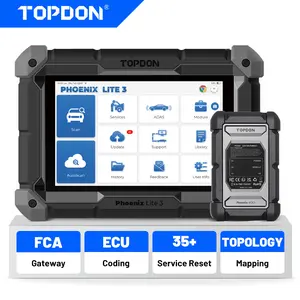 TOPDON Phoenix Lite3 2025 Upgraded TopDon Scanner of Lite 2 Bidirectional Scan Tool with CAN-FD Car Diagnostic Scanner Tools 35+ Maintenance Resets Toplogy Mapping ECU Coding FCA Autoauth  car scanner obd2