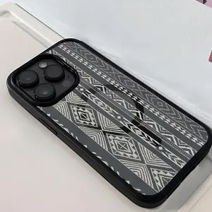 Geometric Tribal Pattern Phone Case，Minimalist Ethnic Style for iPhone 17 16 15 14 13 12 11 Plus Pro Max Gift.