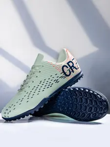 High Top Soccer Shoes TF Short Studs Indoor Outdoor Training Boots, Classic Non-Slip Artificial Grass Youth Sports Shoes, Soccer Cleats