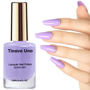 Dreamy Lavender ! Tinovo Uno “Dusky Lavender-F314” Fast-Drying Nail Polish, Liquid Polish, Dopamine Wardrobe Essential, Nail Polish Pastel Colors Affordable Light Nail Varnish