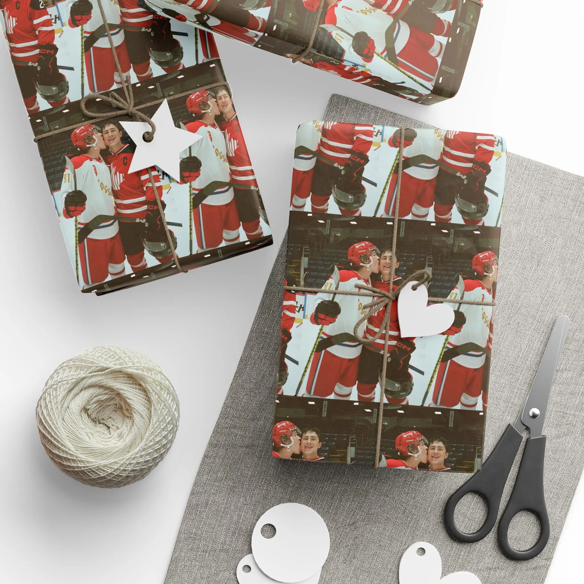 Heated Rivalry Funny Wrapping Paper, Shane Hollander and Ilya Rozanov Gift Wrap, Gay Hockey Romance, Enemies to Lovers Story Paper for Queer Romance Fan Friends Family