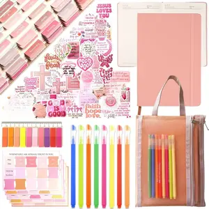 Bible Study Supplies, Bible Journaling Kits with 8 Colored Pens, Bible Tabs, 55 Inspirational Christian Stickers - Christmas Gift for Women
