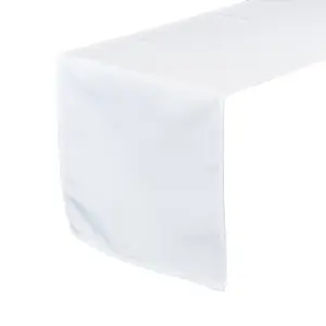 14 x 108 inch Polyester Table Runner White