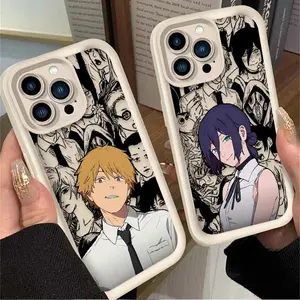 Chainsaw Man Denji Reze Soft TPU Back Cover - Smartphone Cellphone Handheld Devices Accessories for iPhone 17, 16, 15, 14, 13, 12, 11, Pro, Max, Plus