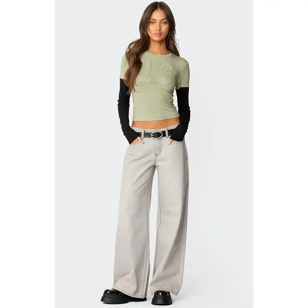 Edikted Women's Casey Low Rise Boyfriend Jeans