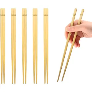 9.5 In X 5 Pairs Reusable Chopsticks with Simple and Minimalistic Design, More Size Choices: 7 In/9.5 In/12 In
