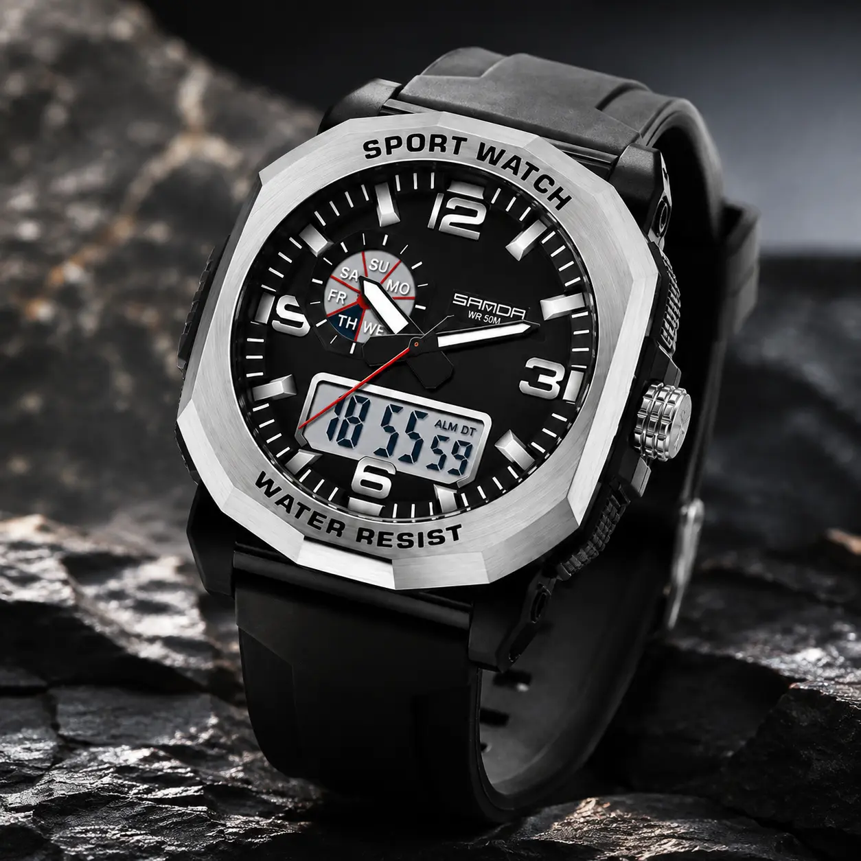 Men's Waterproof Digital Sports Watch | Shockproof Rugged Tactical Wristwatch with Luminous LED Backlight | Multi-Function Alarm Clock & Stopwatch | Durable Outdoor Electronic Watch | Perfect Gift for Men's Active Lifestyles