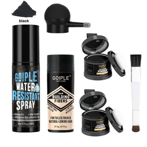 Goiple Hair Fiber Solution for Thin Fine Hair, Includes Applicator Spray Mustache Pen, Low Sensitivity Volumizing Spray, Firm Locking Fibers, Styling Powder, Hairstyling Texturizing Powder, Hair Thickening Powder