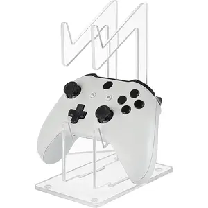 Universal Dual Controller Holder, Transparent   Controller Display Stand, Detachable Gamepad Desktop Stand for Display and Organization, Double-Layered